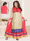 Peach And Cream Colour N F Gown 026 Soft Net Readymade Suit Catalog N F G 865