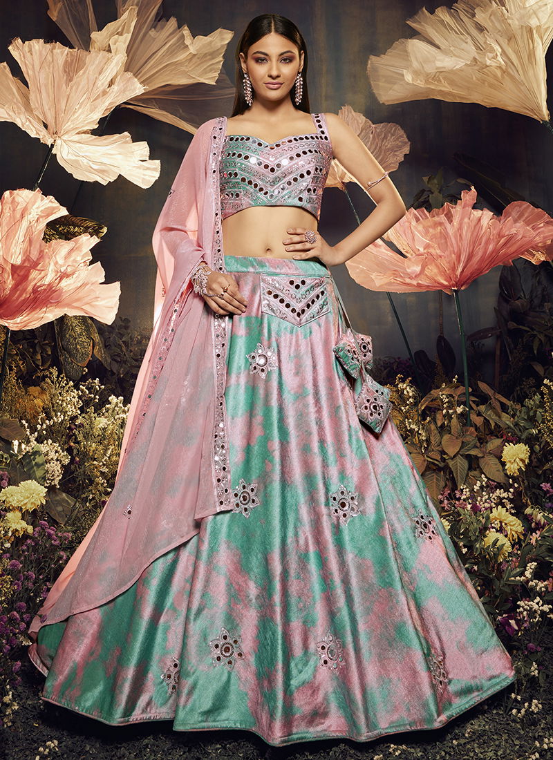 Peach And Green Colour Bridesmaid Vol 24 Exclusive Wholesale Party Wear Lehenga Choli 2272