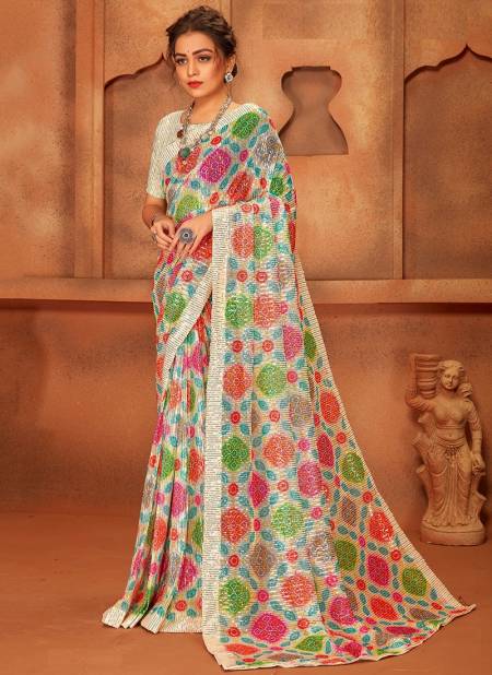 Peach And Multi Colour Shivay Wholesale Designer Printed Saree Catalog 1583