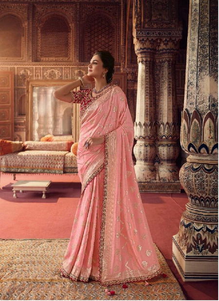 Peach Color Olvia By Sulakshmi Designer Saree Catalog 7805 Catalog