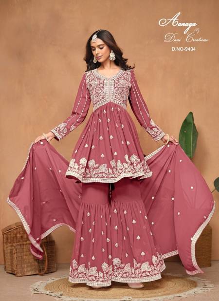 Peach Colour Aanaya Vol 194 By Twisha Designer Wear Sharara Suit Wholesale In India 9404