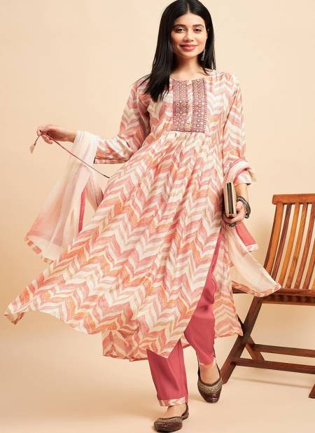 Peach Colour Aminah By Mahotsav Festive wear Kurti Bottom With Dupatta Catalog 2599