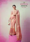 Peach Colour Anasuya By Kreshva Lux PV Georgette Printed Saree Orders In India K-1058