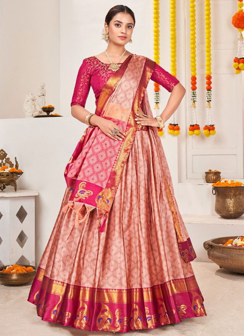 Peach Colour Banarasi Vol 2 Wholesale Designer Lehenga Choli Catalog 1300