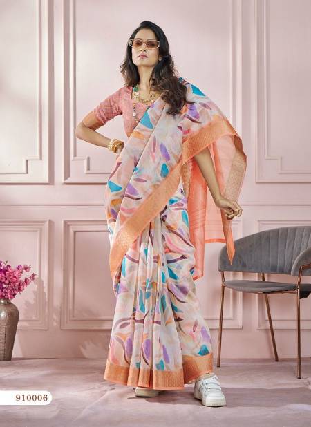 Peach Colour Bliss Style By Rajpath Modal Silk Printed Saree Wholesale Price In Surat 910006