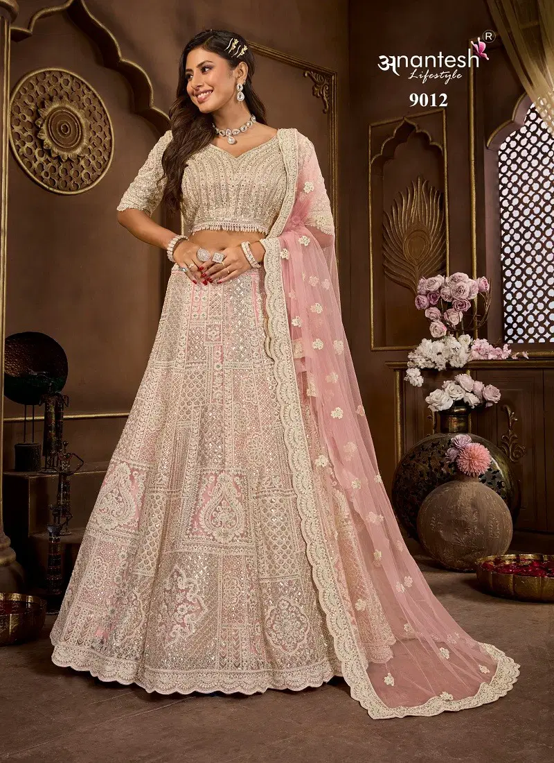 Peach Colour Bridal Couture Vol 5 By Anantesh Lehenga Choli Wholesale In India 9012