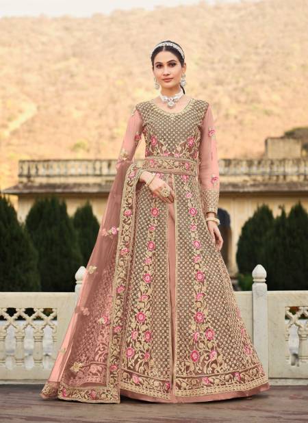 Peach Colour Carolina 2075 Colors By Senhora Designer Salwar Suit Catalog 2075 A