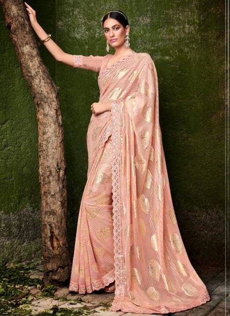 Peach Colour Chandani Function Wear Wholesale Designer Sarees 1503