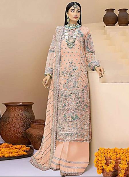 Peach Colour DS 150 Wholesale Ethnic Wear Pakistani Salwar Suit Catalog 150 D