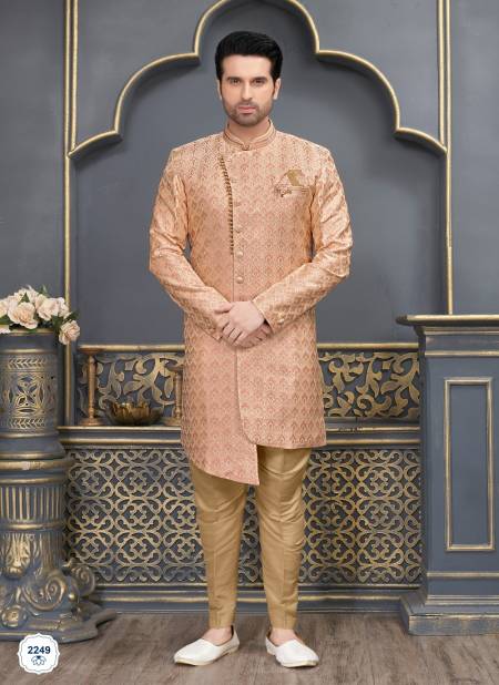 Peach Colour Designer Party Wear Indo Western Suppliers In India 2249