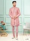 Peach Colour GS Fashion Function Wear Mens Designer Indo Western Exporters In India 4003