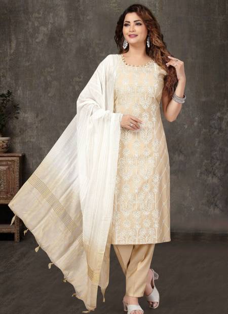Peach Colour Ikaaya Readymade Wholesale Designer Salwar Suits Catalog 845 A