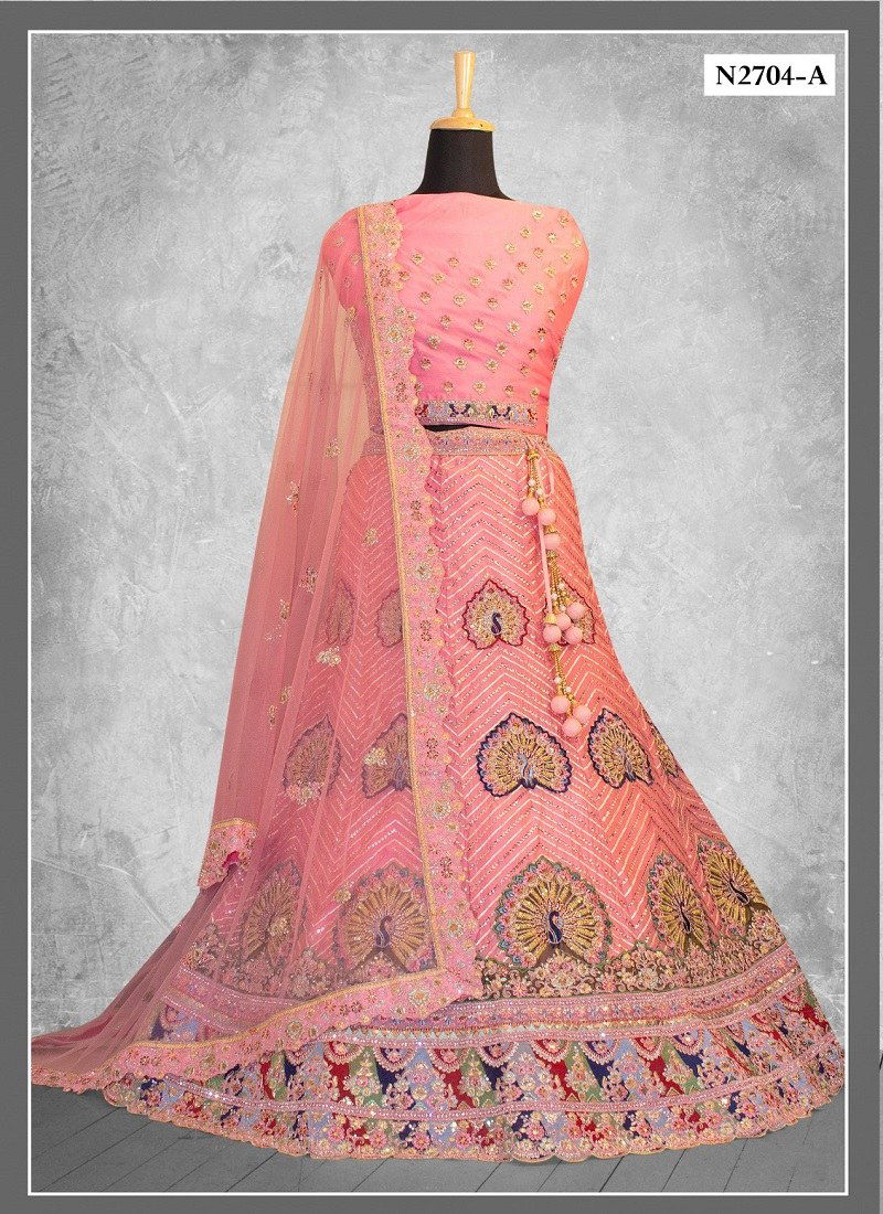 Peach Colour Ishani Vol 01 By Mahotsav Designer Lehenga Choli Wholesale Price In Surat N2704-A