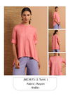 Peach Colour Janasya Ladies Top Catalog 3675