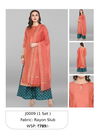 Peach Colour Janasya Readymade Suits Catalog 9