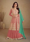 Peach Colour Kashvi By Gulkayra Real Chinon Readymade Suits Wholsale Price in Surat 7461-C