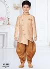Peach Colour Kids Party Wear Kurta Pajama Catalog K 502