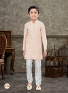 Peach Colour Kids Vol 5 Boys Wear Kurta Pajama And Indo Western Catalog K 762