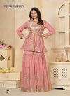 Peach Colour Lotus Vol 1 By NSF Fox Georgette Designer Readymade Gharara Suits Online Wholesale 10
