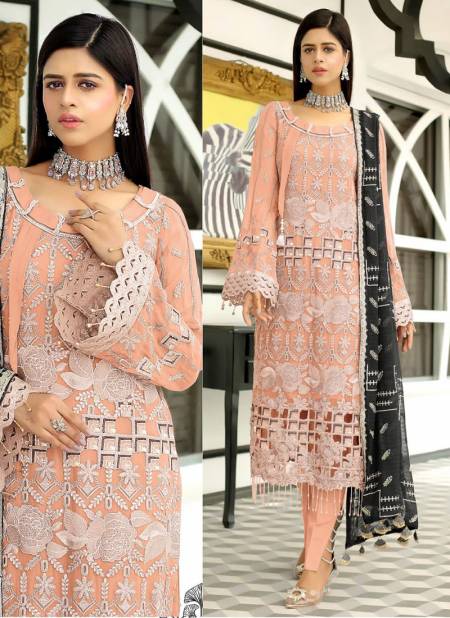 Peach Colour Maryam Vol 3 Zaha Wholesale Pakistani Salwar Suits Catalog 10091 H