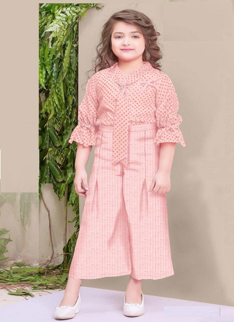 Peach Colour Mriya By Arya Kids Girls Wear Catalog 1