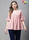Peach Colour Muskan By Rajnandini Cotton Printed Top Catalog 703