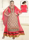 Peach Colour N F Gown 026 Soft Net Readymade Suit Catalog N F G 861