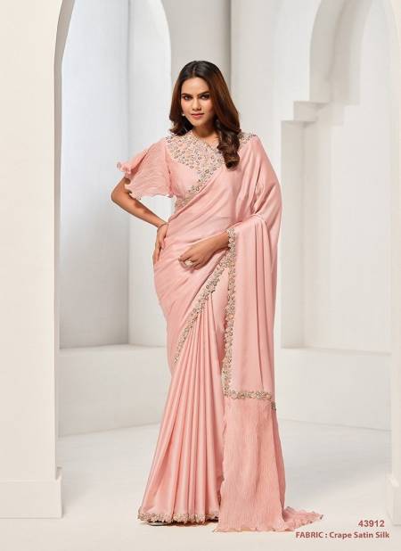 Peach Colour Norita Saanjh By Mahotsav Designer Party Wear Saree Online Wholesale 43912