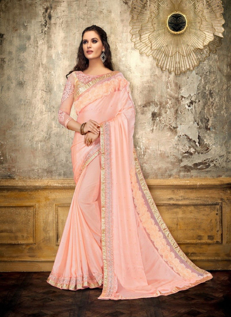 Peach Colour Norita Vol 1 By Mahotsav Occasion Wear Designer Saree Suppliers In India 11223