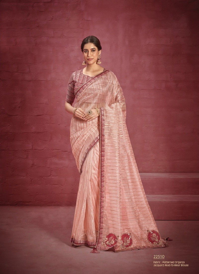 Peach Colour Nurvi By Mahotsa Occasion Designer Saree Wholesale Market In Surat 22510