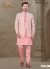 Peach Colour Outluk Wedding Collection Vol 37 Wedding Wear Mens Indo Western Manufacturers 3702