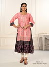 Peach Colour Pearl By Jivora Cotton With Hand Foil Print Kurti Catalog 151