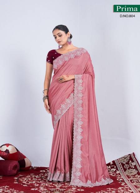 Peach Colour Prima 801 TO 804 Rangoli Weaving Party Wear Saree Wholesale In Surat 804