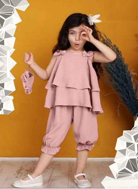 Peach Colour Rexy By Arya Kids Girls Wear Catalog 5
