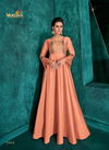 Peach Colour Rozi Vol 2 By Vardan Silk With Heavy Embroidery Gown Catalog 51014