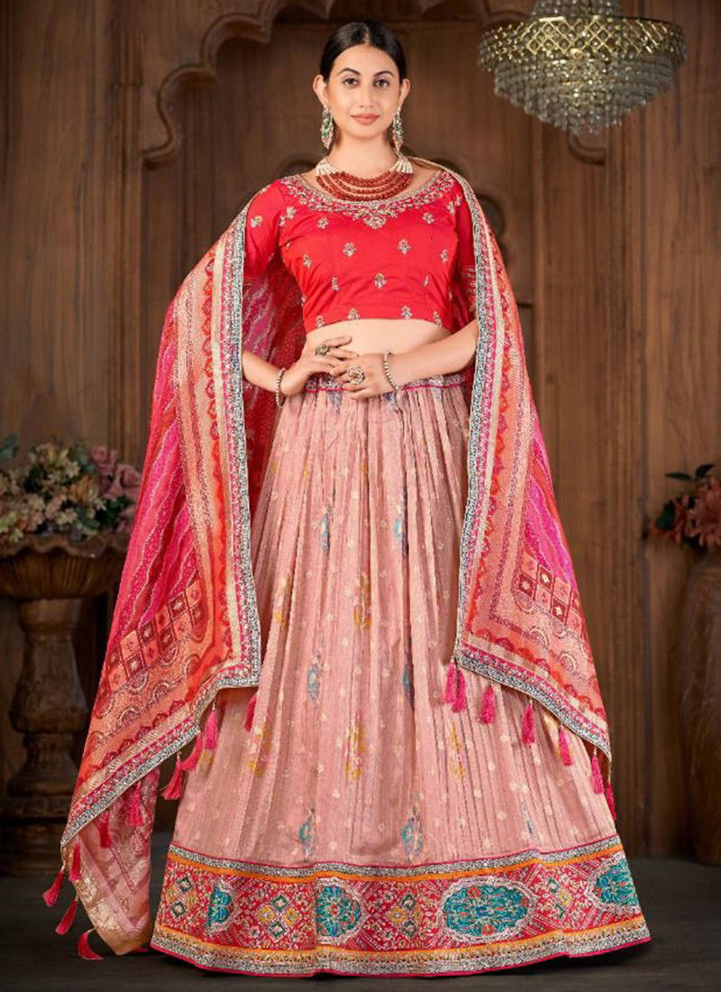 Peach Colour SSS Hit Designer Festive Wear Wholesale Designer Lahenga Choli 2007