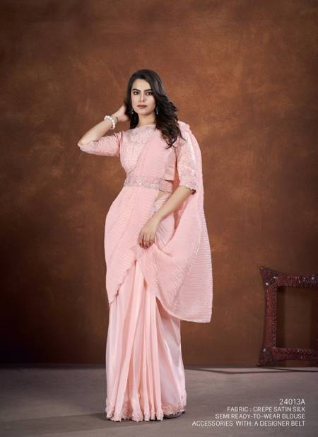 Peach Colour Shah Saki 24000 Mahotsav New Designer Wear Saree Suppliers in India 24013A