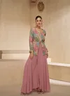 Peach Colour Sitara By Sayuri Designer Georgette Readymade Suits Wholesalers In Delhi 5498
