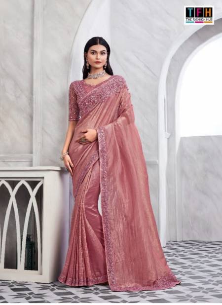 Peach Colour Silver Screen Vol 19 By Tfh Heavy Designer Party Wear Sarees Wholesale Suppliers In India 29010
