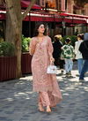 Peach Colour Surbhi By Zaveri Soft Organza Embroidery Readymade Suits Suppliers In India 1331