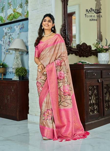 Peach Colour Surmai Silk By Rajpath 167000 Series Best Saree Wholesale Shop in Surat 167004