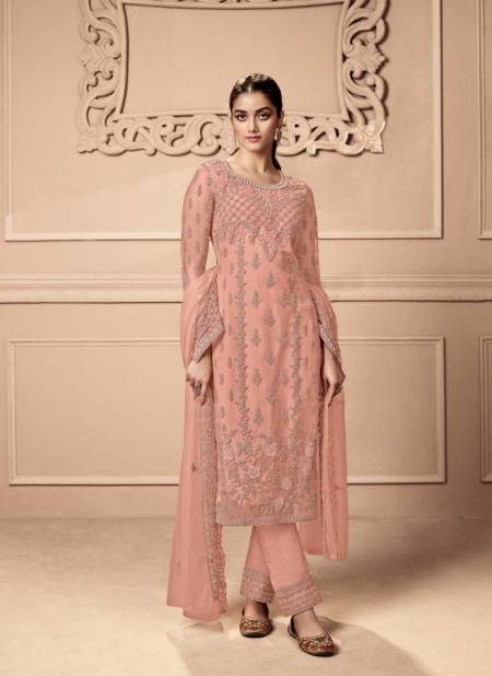 Peach Colour Swagat 3501 A To 3501 J Designer Salwar Suits Catalog 3501 A