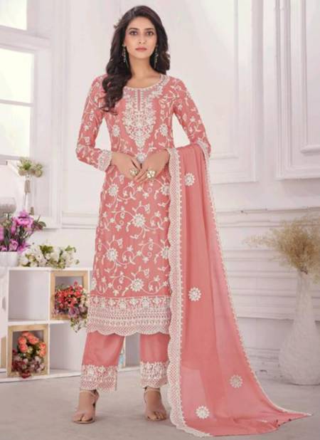 Peach Colour Swati Swagat Party Wear Wholesale Designer Salwar Suits Catalog 3702