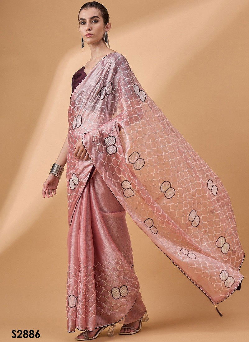 Peach Colour Vidya By Mahotsav Party Wear Designer Wohlesale Saree Suppliers In Mumbai S2886