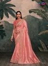 Peach Colour Zari By Vipul Organza Party Wear Saree Wholesale Shop In India 81604