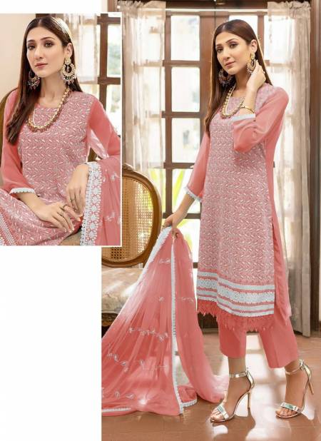 Peach Colour Zeenat Vol 2 Wholesale Designer Ethnic Wear Pakistani Salwar Suit Catalog 3024