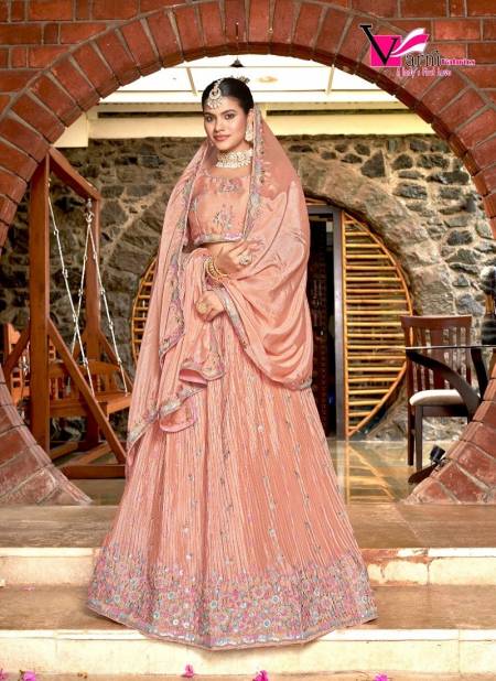 Peach Colour Zeeya Saheli By Varni Designer Lehenga Choli Catalog 16004