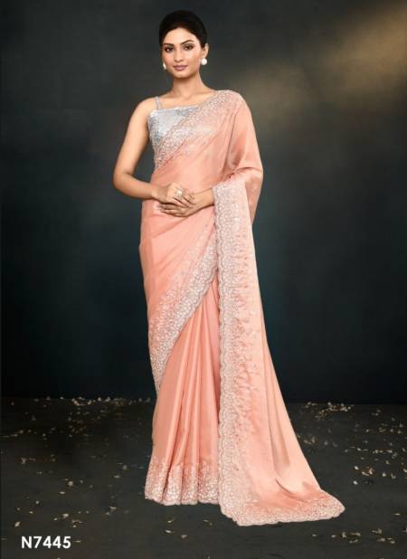 Peach Colour kaavyani Vol 5 By Mahotsav Designer Party Wear Saree Wholesale Online N7445