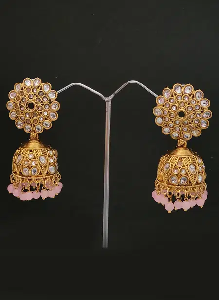 Peach Fancy Wear Designer 150 To 161 Earrings Catalog 172 Catalog