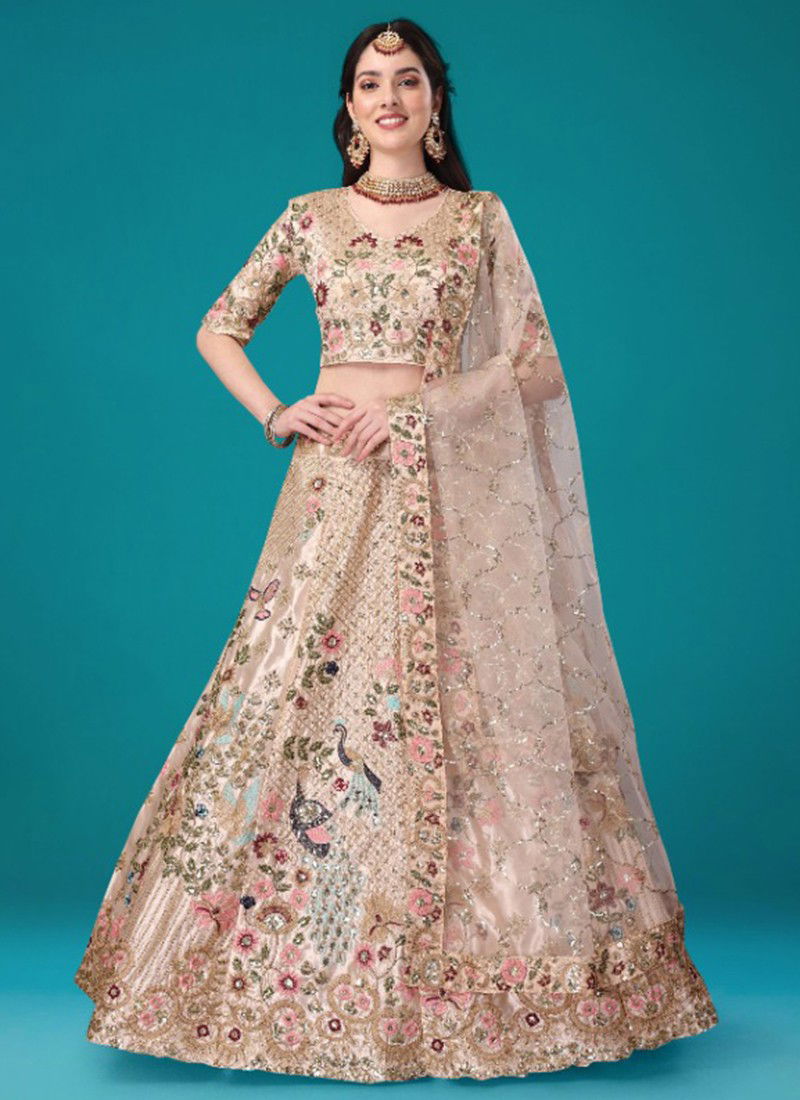 Peach Monalisaa Vol 3 Wedding Wear Wholesale Designer Lehenga Choli 13005